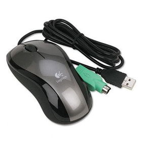 Logitech 9316220403 - Optical LX3 Corded Mouse, Three-Button/Scroll, Slate