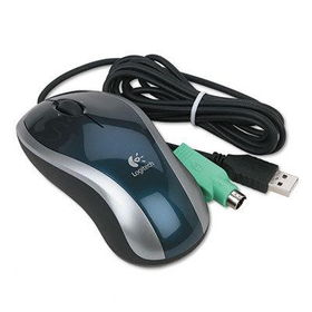 Logitech 9316580403 - Optical LX3 Corded Mouse, Three-Button/Scroll, Blue