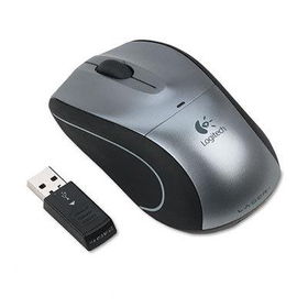 Logitech 9316690403 - Laser V450 Cordless Mouse, Three-Button/Scroll, Gray/Black