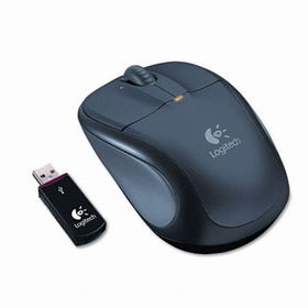 Logitech 910000153 - Optical V220 Cordless Laser Mouse, Three-Button/Scroll, Black/Silver