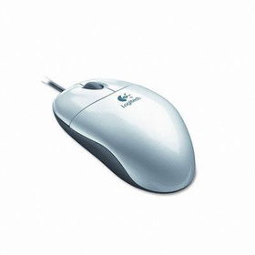 Logitech 9317810403 - Optical Mouse, Three-Button, Programmable, Silver