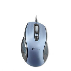 Innovera 61011 - 6 Button Ergonomic Laser Mouse w/USB Connectivity, Steel Blue