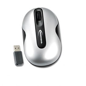 Innovera 61010 - 3 Button Wireless Laser Mouse w/Storable USB Rcvr, 2.4GHz, Silver/Blackinnovera 
