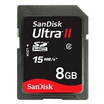 SanDisk SDSDRH-008G-A11 Ultra II 8GB/15MB SDHC Card (Black)