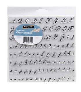 Script Font - Fiskars Clear Stamps