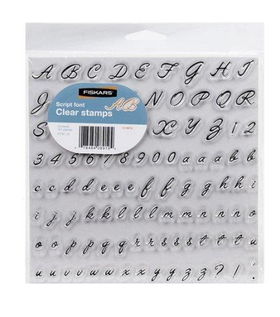 Script Font - Fiskars Clear Stampsscript 