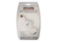 CABLE, RETRACTABLE IPOD USB SYNCNCHGcable 