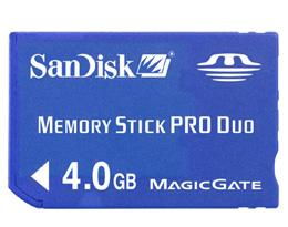 Memory Stick Pro Duo 4GBmemory 