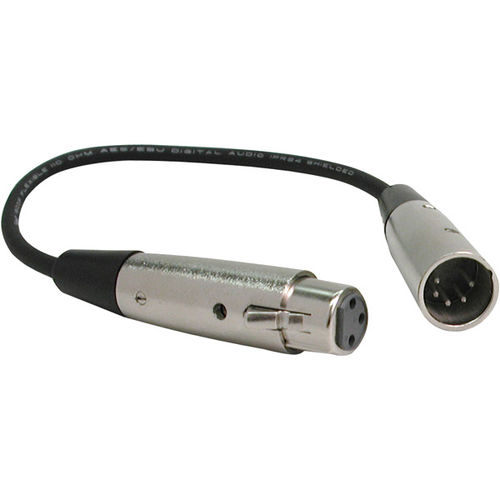 DMX Adapter Cable - 5-Pin XLR Male To 3-Pin XLR Female