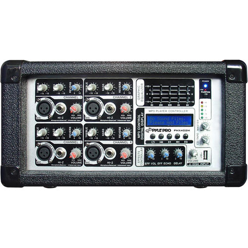 4 Channel Powered Mixer with USB Inputchannel 