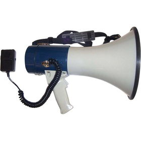 25-Watt Piezo Dynamic Megaphone With Detachable Handheld Coil Cord Mic