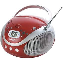 Red Portable CD Player With AM/FM Tunerred 