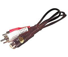 RCA Y-Adapter - 1 Female To 2 Malerca 