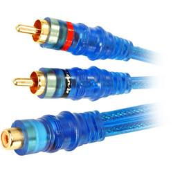 Raptor Neon Blue Series RCA Y-Adapter - 1 Female To 2 Maleraptor 