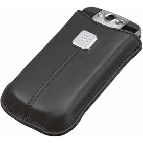 Black BlackBerry Leather Pocket For Pearl Flip 8220/8230black 