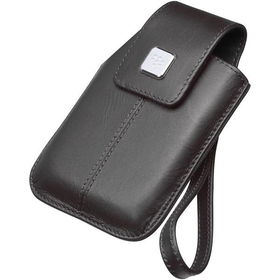 Black BlackBerry Leather Tote With Wrist Strap For Storm 9500/9530black 