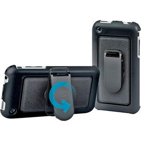 Black Holster With Stand And Flip Cover for iPhone 3Gblack 