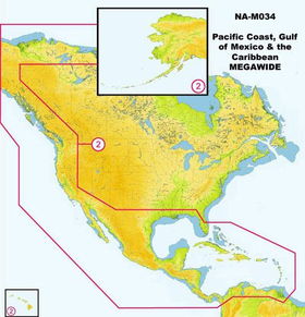 C-MAP NA-M034 MEGAWIDE C CARDmap 