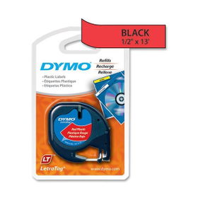 LABEL, DYMO LETRA TAG, RED 1/2""x13label 