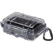 Black 1010 Micro Case with Clear Lid and Carabiner