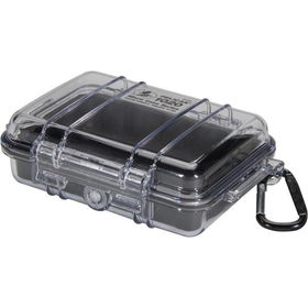 Black 1020 Micro Case with Clear Lid and Carabineerblack 