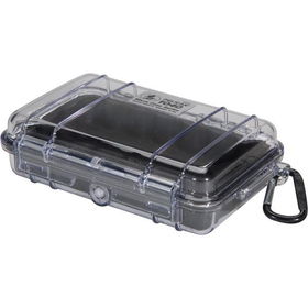Black 1040 Micro Case with Clear Lid and Carabineerblack 