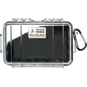 Black 1050 Micro Case with Clear Lid and Carabineerblack 