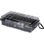 Black 1060 Micro Case with Clear Lid and Carabineer