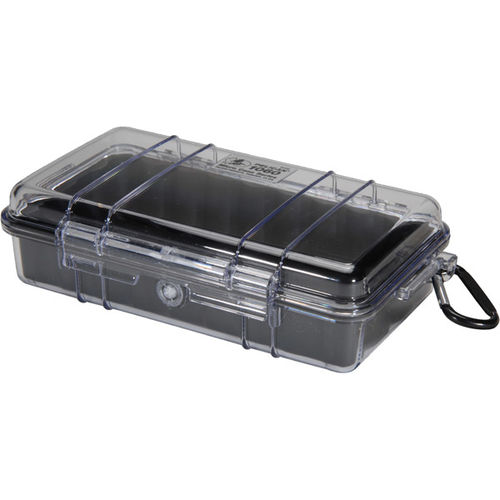 Black 1060 Micro Case with Clear Lid and Carabineerblack 
