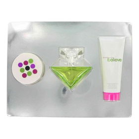 Believe by Britney Spears - Gift Set -- 3.4 oz Eau De Parfum Spray + 3.3 oz Body Souffle + 0.5 oz Powderbelieve 