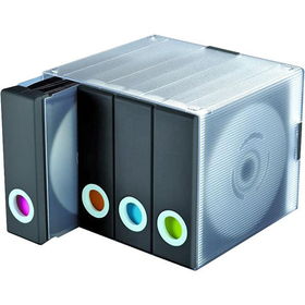Clear/Black Parade Series Stackable 96-CD Storage Casesblack 