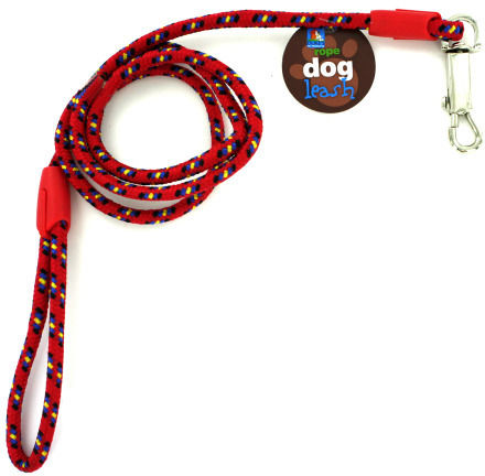 4' Round Rope Dog Leash Case Pack 24foot 