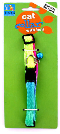 Rainbow Fade Cat Collar with Bell Case Pack 24