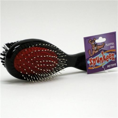 Spunkeez Pet Brush 2 Sided Pin/Nylon Bristle Case Pack 24