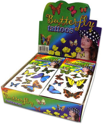 Butterfly Tattoos Case Pack 96butterfly 