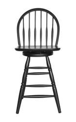 24"" Swivel Windsor Barstool - Antique Black