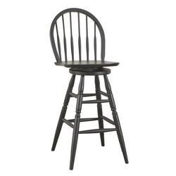 30" Swivel Windsor Barstool - Antique Blackswivel 