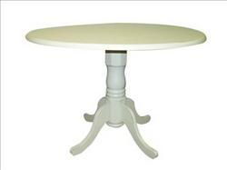 42" Round Drop Leaf Table - Antique Ivoryround 