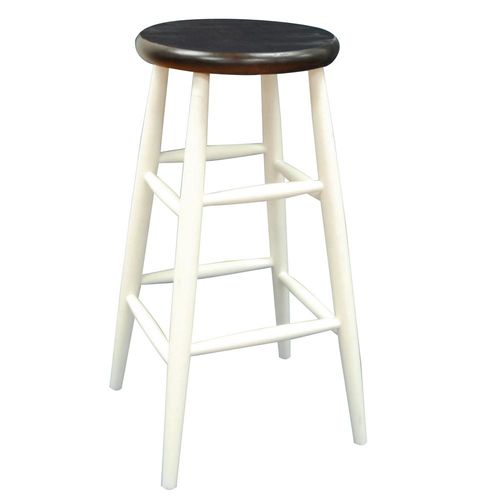 Caf barstool-White seat with Chestnut legscaf 