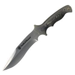 Large Fixed Blade, Micarta Handle, Leather Sheathblade 