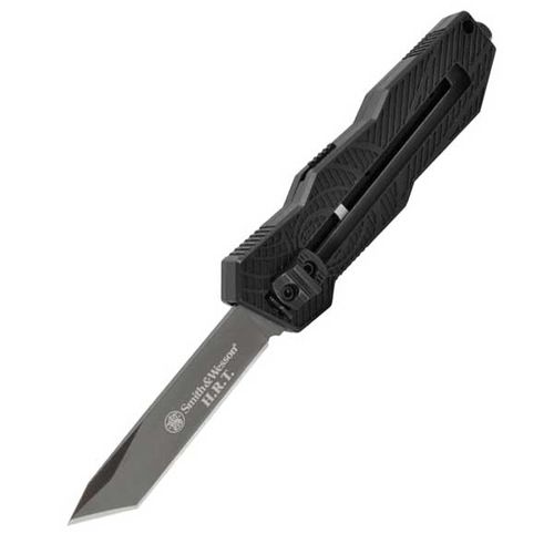 S&W Out The Front, Black Aluminum, Black Tanto Bl, Plainfront 