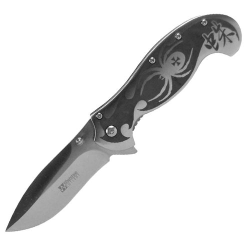 Deluxe Silver Spring Assist Stainless Spider Locking Folder