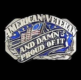 Pewter Belt Buckle - American Veteranpewter 
