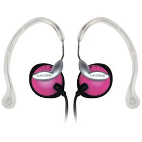 Pink Clipper Lightweight Clip-On Stereophones with In-Line Volume Controlpink 