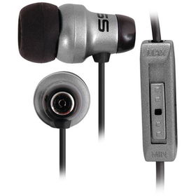 Steel Noise Isolating Earbuds with In-Line Volume Control