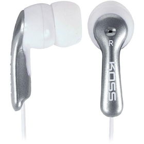 Mirage Silver Lightweight Earbud Stereophone
