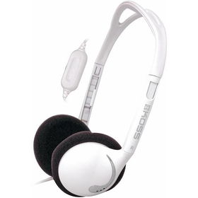 White Lightweight Portable Stereophones