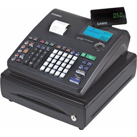 Black 25-Department Cash Register with Thermal Printer