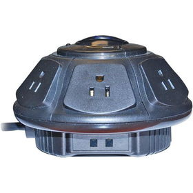 EzSpace UFO 6-Outlet Surge Protector with Phoneline/Coax Protectionezspace 