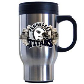 NFL Travel Mug - Pewter Emblem Titans